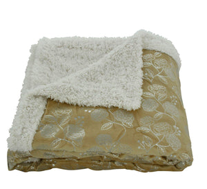 Faith, Hope, Love Home Decor Home Essentials Silver Flower Sherpa Plush Throw