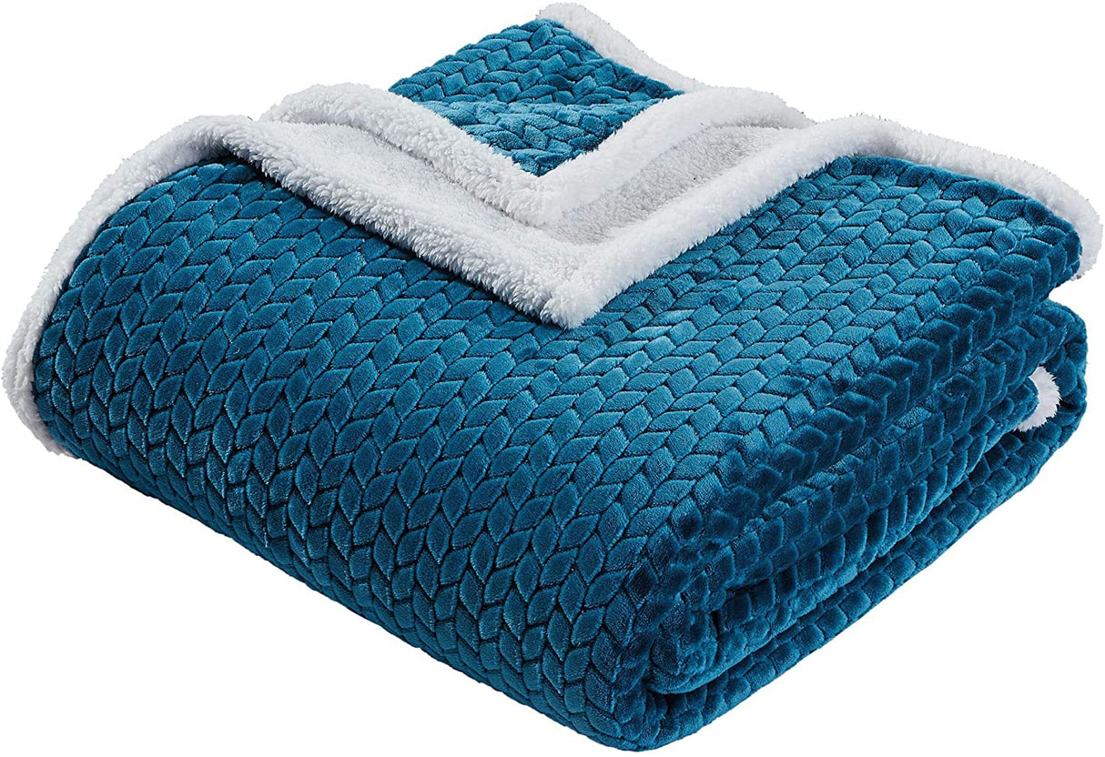 Home essentials braided sherpa blanket