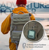 X-Armor Compatible with Airpods 3 Case (3rd Generation) Protective Carabiner Keychain with Lid Lock (Metallic Green)