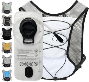Ultra Lightweight Running Hydration Vest 2L Bladder 6 Pocket Pack 103g