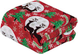 Festive holiday microplush throw blanket (50" x 60")