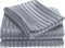 Noble house 1800 series wrinkle resistant embossed stripe sheet set
