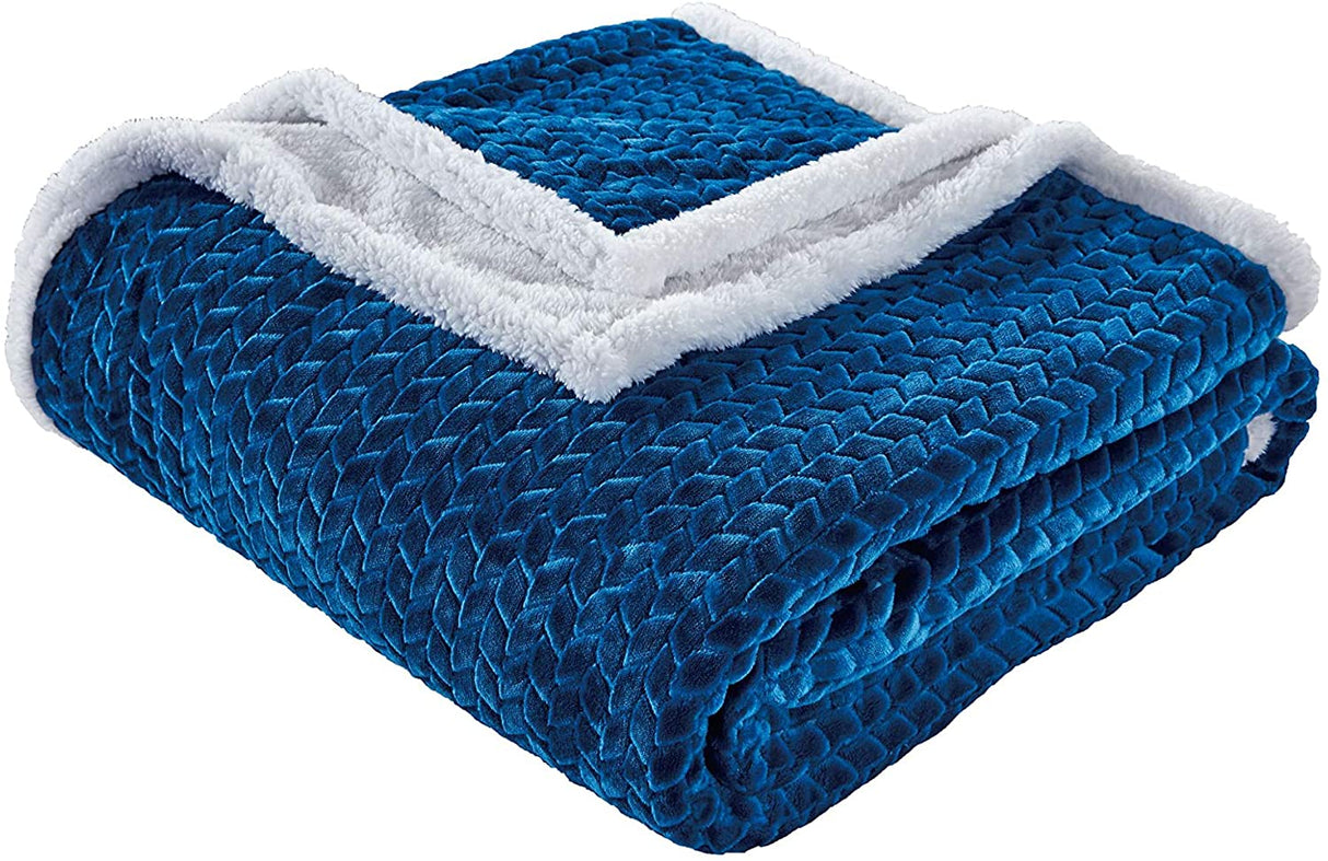 Home essentials braided sherpa blanket