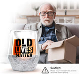 Freezer Whiskey Glass Gift for Old Dads and Grandads - Funny 7oz Insulated Frozen Drinking Glass, Gift for Uncle, Grandpa or any Dear Old Chap (Christmas, Birthday or Retirement)