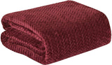 Homeessentials extra heavy and plush chevron braided microplush jacquard blanket