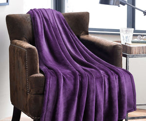 Decor&More Simply Lush Solid Microplush Blanket