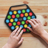 Hard Shell Pop it Fidget Toy Board with Carrying Handle for Adults & Kids