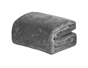 Decor&More Noble House Extra Heavy Chevron Braided Throw Blanket (50" x 60") - Blue