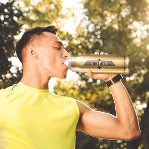 Cool Water Bottle Fathers Day Gift for Dad "Top Dad" - Insulated Stainless Steel 17oz Travel Bottle Hot/Cold with Locking Lid for Christmas and Birthday (Boxed)