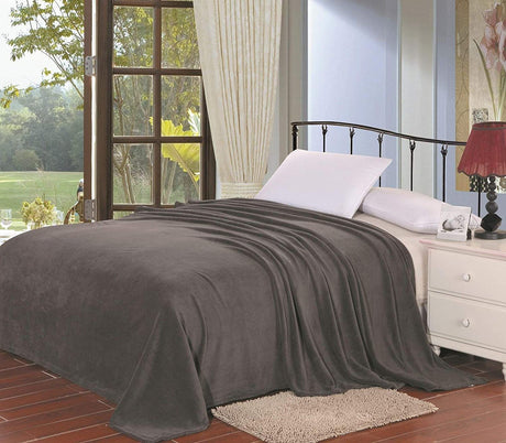 Home essentials solid microplush blanket