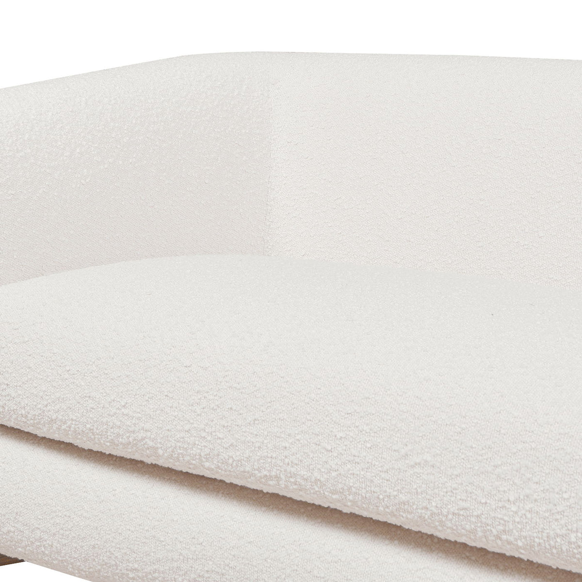 Alpine Luxurious Upholstery Sherpa Sofa with Removable Cushions - Available in White, Black, or Dark Green