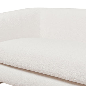 Alpine Luxurious Upholstery Sherpa Sofa with Removable Cushions - Available in White, Black, or Dark Green