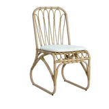 5 PCS Outdoor Dining Set for 4 with Acacia Wood Top & Rattan Chairs