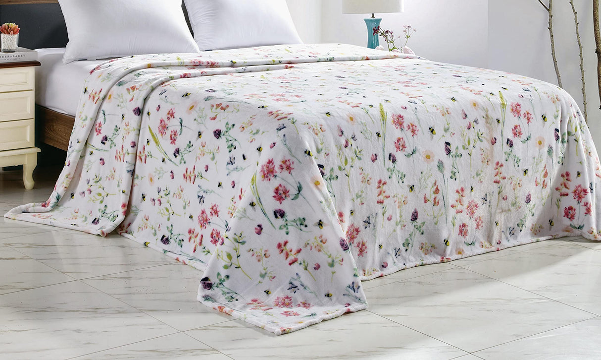 Faith, Hope, Love Home Decor Primavera In Bloom Oversized Luxe Plush King Size Blanket