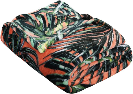 Tropical summer novelty velvet fleece throw blanket (50" x 60")
