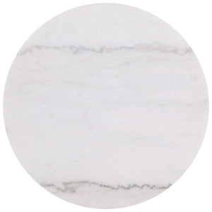 Jason 2-piece Round White Marble Coffee Table Set Greige