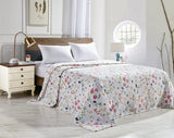 Primavera in bloom by decor&more oversized luxe plush king size blanket (102" x 90")
