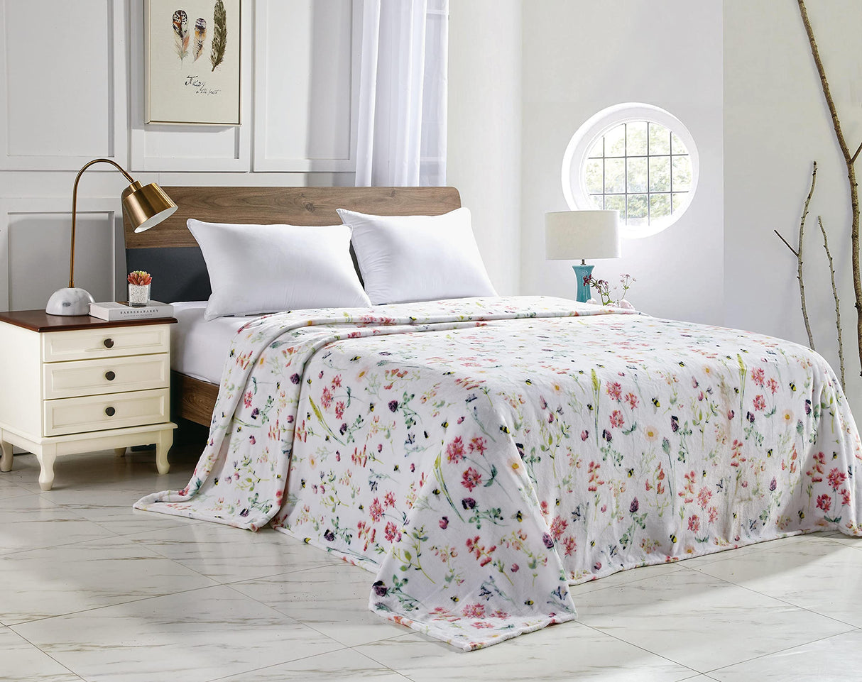 Faith, Hope, Love Home Decor Primavera In Bloom Oversized Luxe Plush King Size Blanket