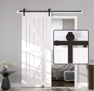 12FT Wood Double Sliding Barn Door Hardware