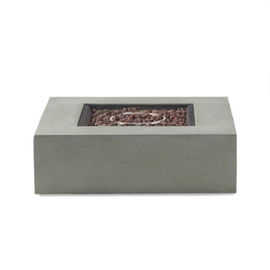 Modern 50,000 BTU Square Fire Table with Propane Tank