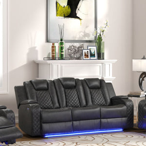 Benz - LED & Power Recliner With Adjustable Headrests And Ambient LED Lighting