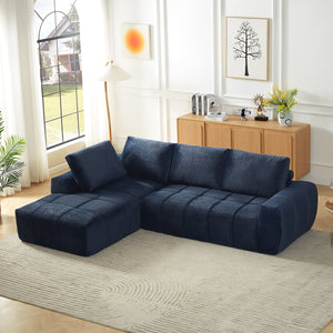 Faux Fur L-Shape Luxury Sectional Oversized Sofa