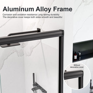 Modern Semi Frameless Double Sliding Shower Door