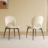 PU-Leather Chairs with  Metal Legs & Backrest set of 2