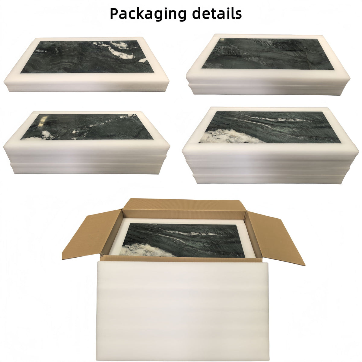 Natural Marble Polished Tile For Wall And Floor (Set of 4)