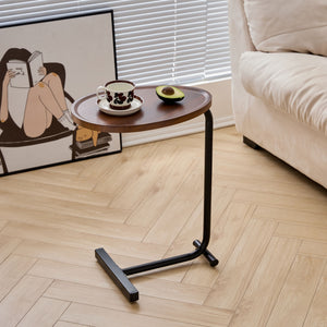 C-Shaped Side Table, Small Sofa Table for Couch and Bedroom
