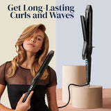 Bio Ionic Long Barrel Styler, Curling Iron with Moisture Heat Technology & NanoIonic MX, Versatile Curling Wand with Adjustable Heat Settings, Hair Curler with Extended Barrel