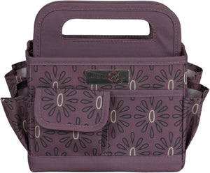 Everything Mary Collapsible Desktop Craft Caddy, Purple Geometric – Polyester Craft & Art Supply Organizer with 12 Storage Compartments