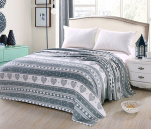 FAITH, HOPE, LOVE HOME DÉCOR Amore Love Filled Heart Throws Queen Size Microplush Blanket – Velvet Touch 102" x 86", Soft Cozy Decorative Bed Blanket