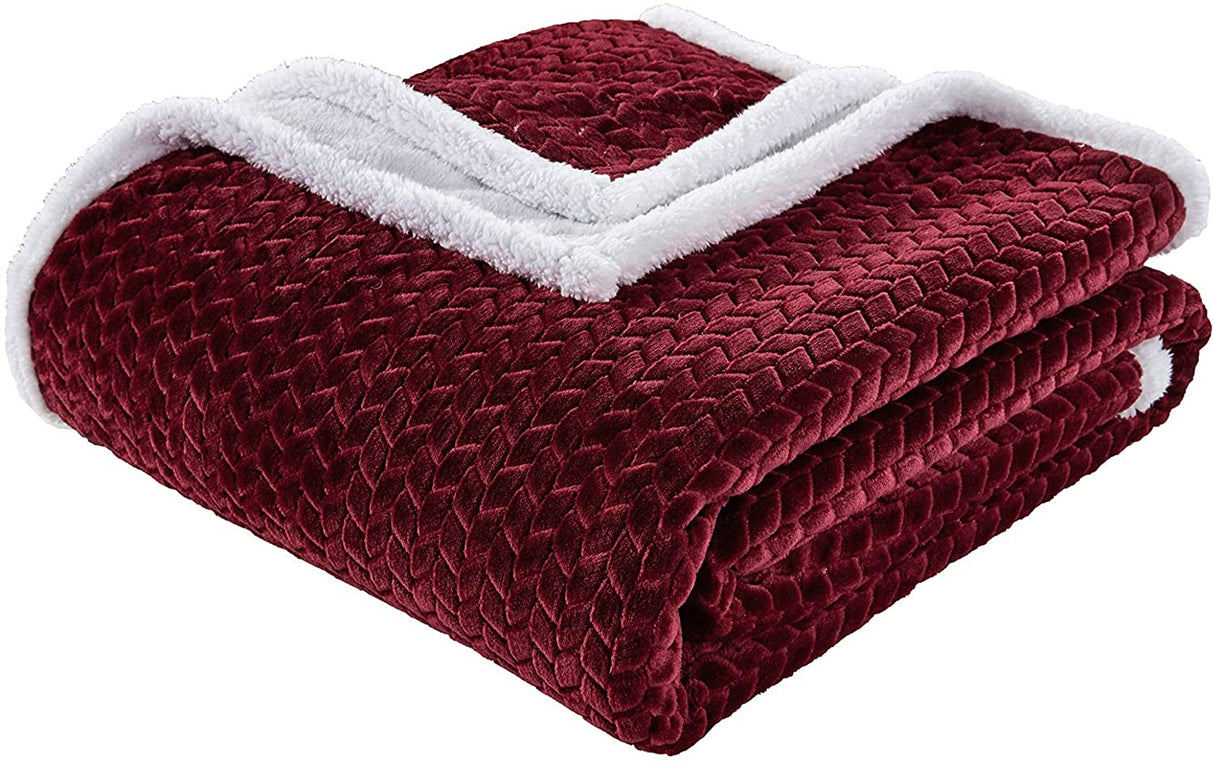 Home essentials braided sherpa blanket