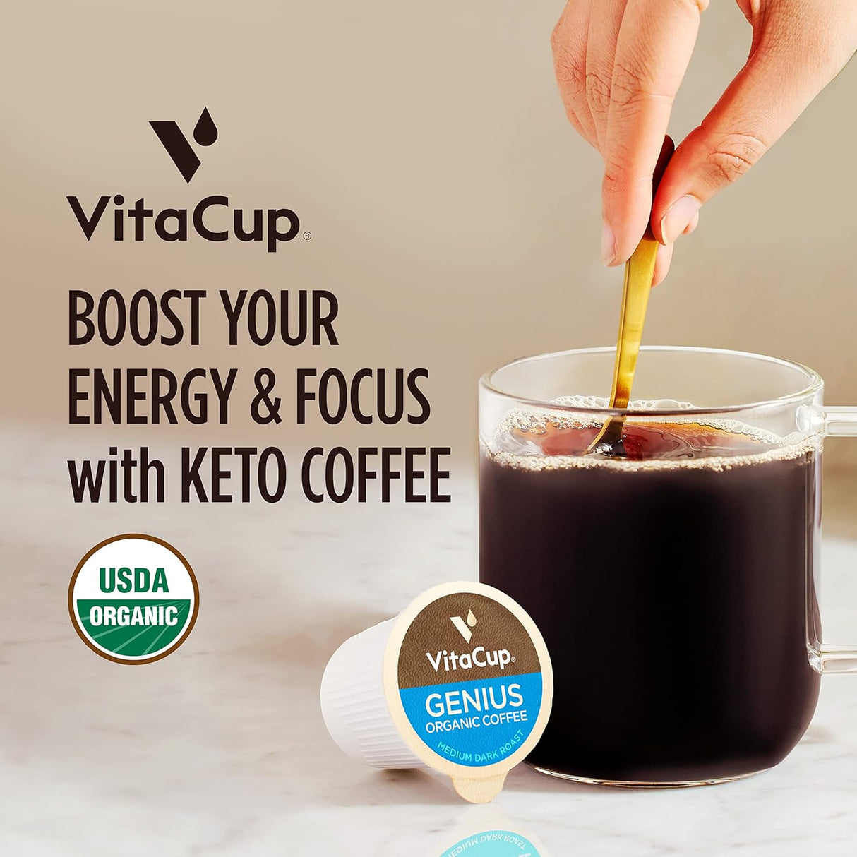 Slim Organic Coffee Pods with Diet Support  Bold Flavor