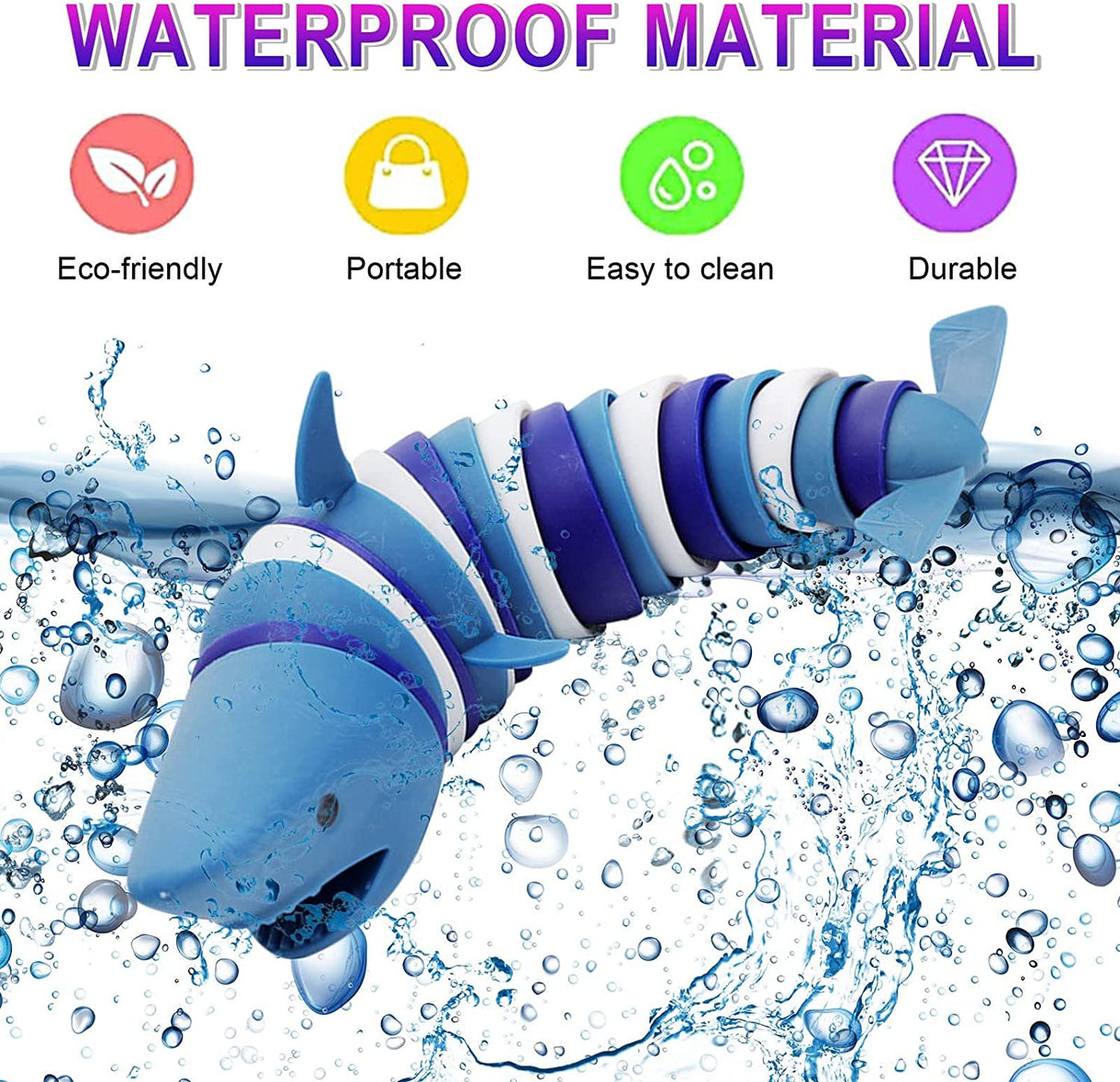 4-Pack Jiggle Wiggle 7-Inch Jumbo Fidget Slug Toy