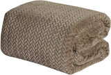Noble house extra heavy chevron braided throw blanket (50" x 60")