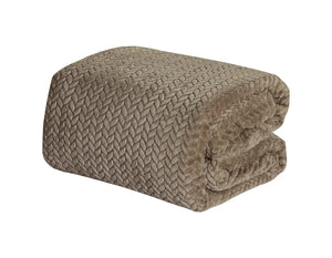 Decor&More Noble House Extra Heavy Chevron Braided Throw Blanket (50" x 60") - Blue