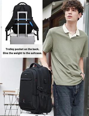 Waterproof Laptop Backpack 15.6 Inch Travel Business Anti Theft Black
