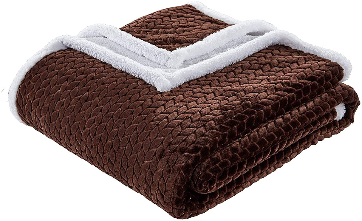 Home essentials braided sherpa blanket