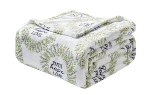 Faith, Hope, Love Home Décor Oversized Luxe Plush Throw Blanket