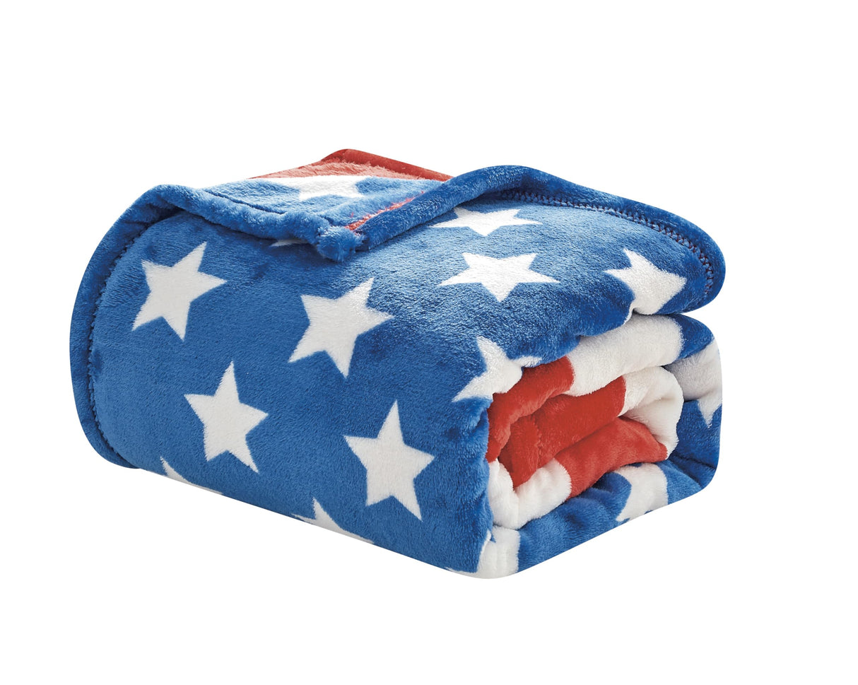 FAITH, HOPE, LOVE HOME DECOR American Flag Oversized 50" x 70" Throw Blanket