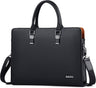 Genuine Leather Business Briefcase 15.6 Inch Laptop Bag Multi Compartment