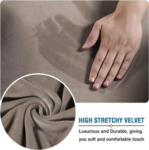 Floral Pattern Velvet Stretch Slipcover