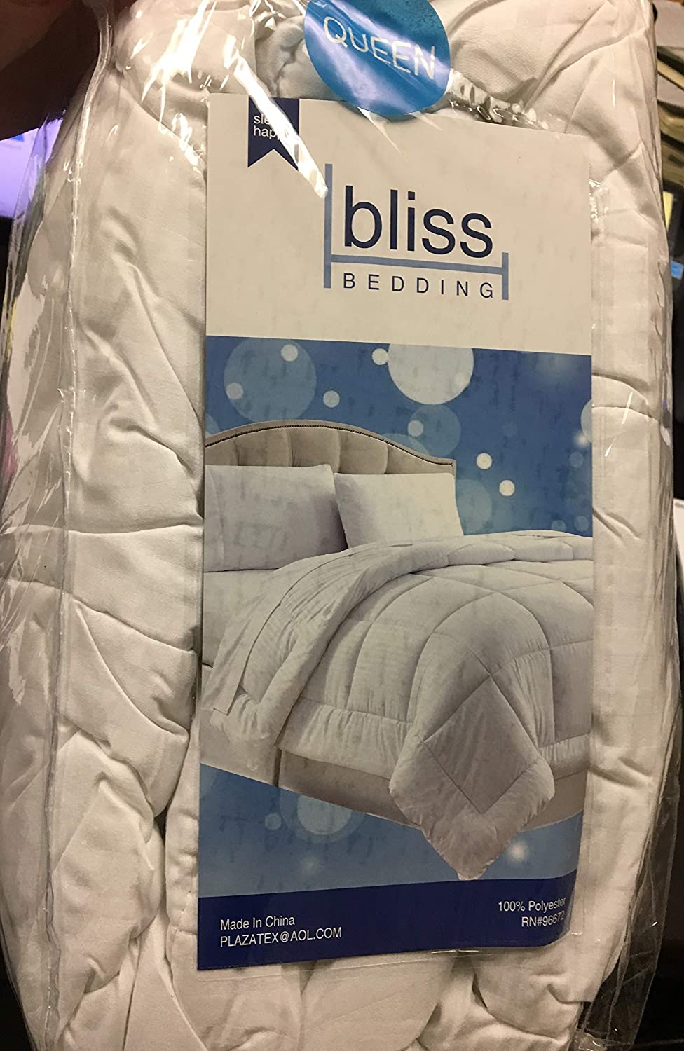 Home essentials full or queen size reversible down alternative embossed stripe comforter - white
