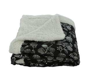 Faith, Hope, Love Home Decor Home Essentials Silver Flower Sherpa Plush Throw