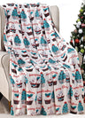 Noblehouse velvet touch holiday throw fleece blanket (50" x 60")