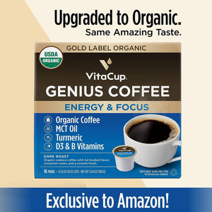 Slim Organic Coffee Pods with Diet Support Bold Flavor