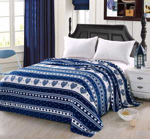 FAITH, HOPE, LOVE HOME DÉCOR Amore Love Filled Heart Throws Queen Size Microplush Blanket – Velvet Touch 102" x 86", Soft Cozy Decorative Bed Blanket