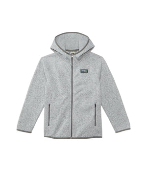 LLBean Kids Hooded Sweater Fleece Pewter